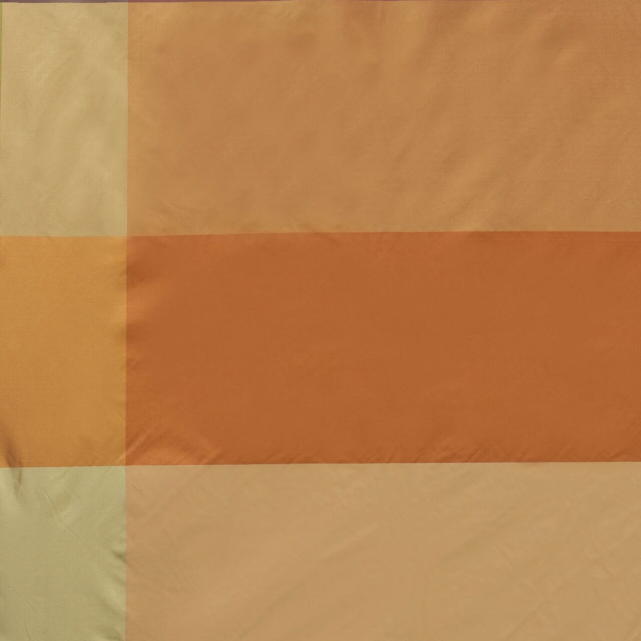 1 Yard Gold Taupe and Orange Silk Taffeta Fabric with Panel Design for Dresses